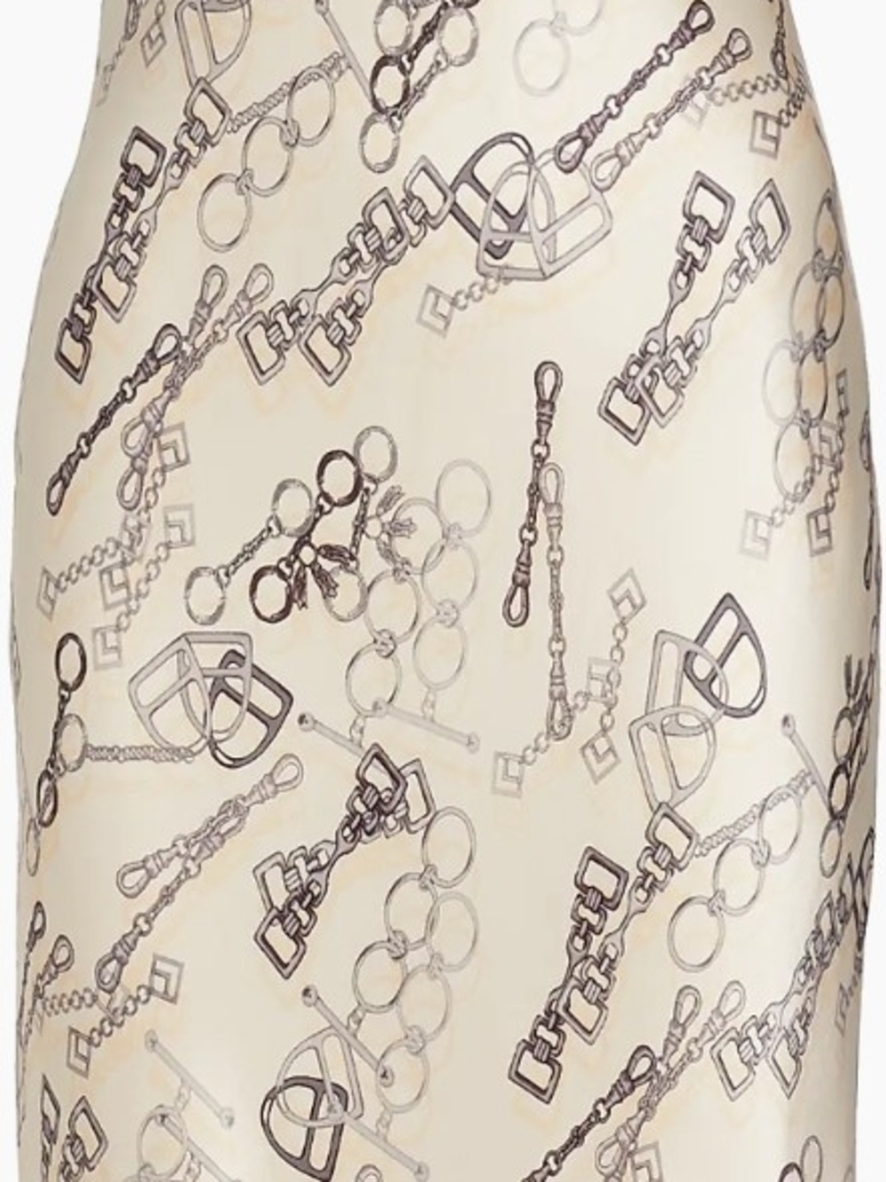NWT L'AGENCE Pearl Multi Horse Bit Chain Print Jodie Dress | Slip Dress | Size 4 - Picture 9 of 10